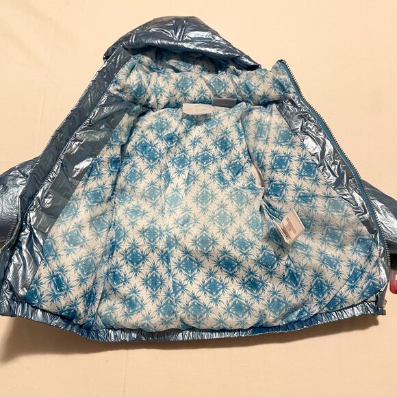 Disney Frozen 2 Metallic Blue Hooded Jacket Toddler Girls 2T - Picture 10 of 16